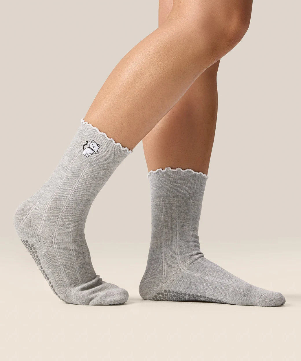 Crew Grip Socks Boo Kitty Frill