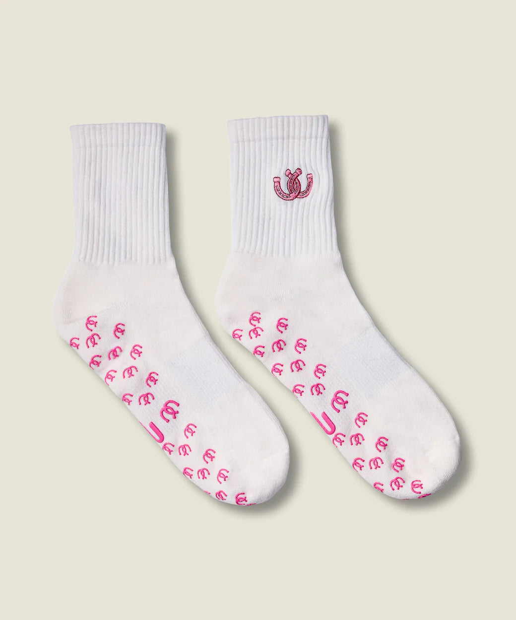 Crew Grip Socks Lucky Horseshoe Ivory