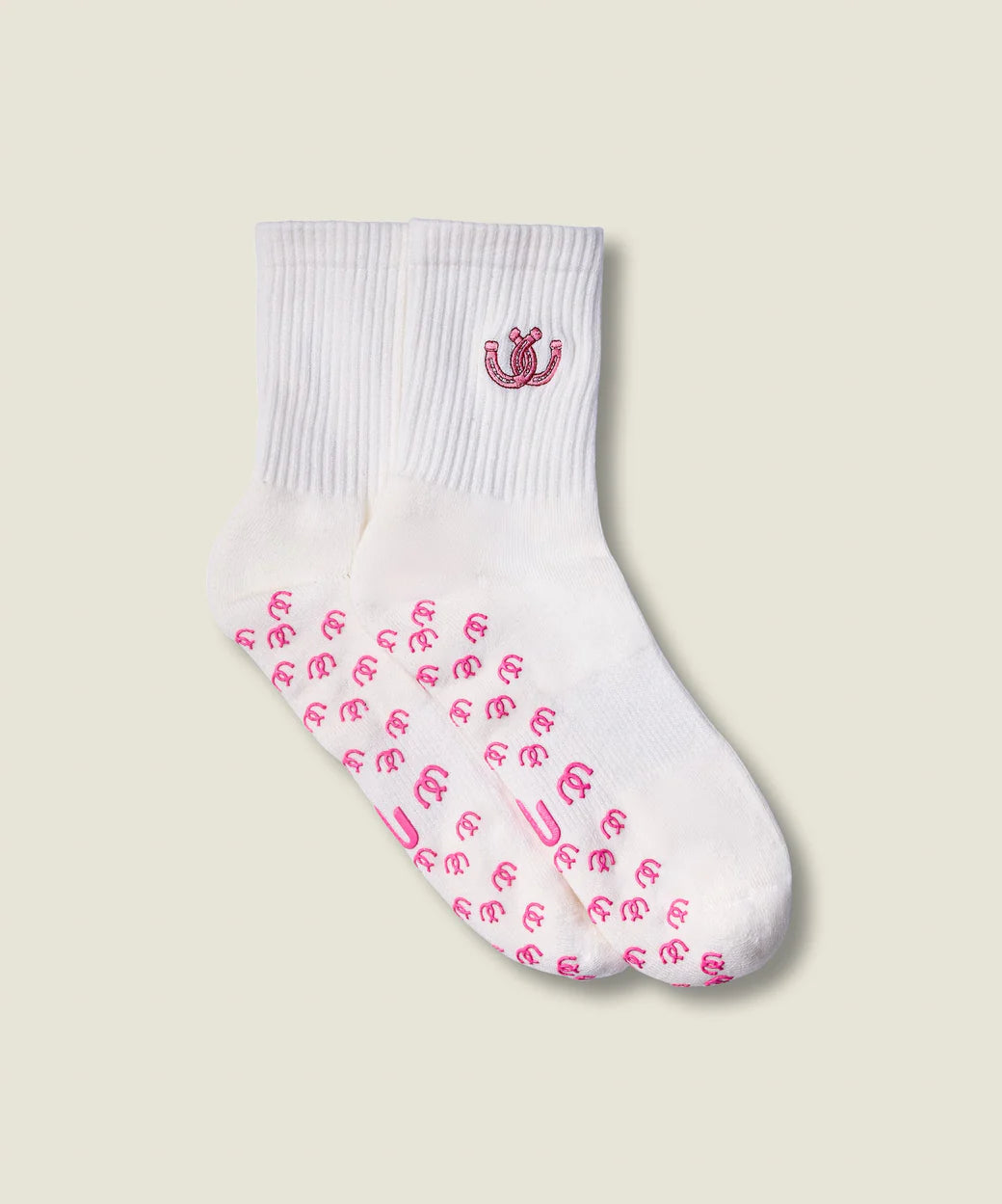 Crew Grip Socks Lucky Horseshoe Ivory