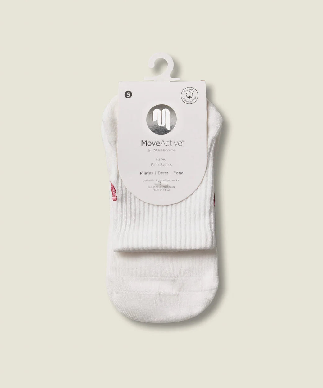 Crew Grip Socks Lucky Horseshoe Ivory