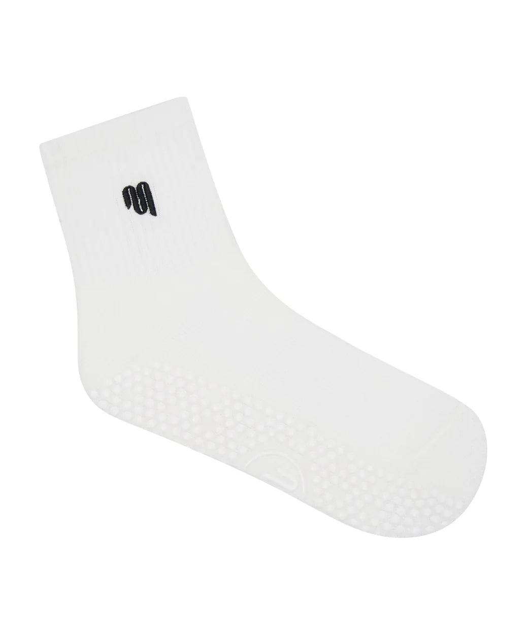 Cremeweiß-flache Crew Sock mit Logo mintig präsentiert