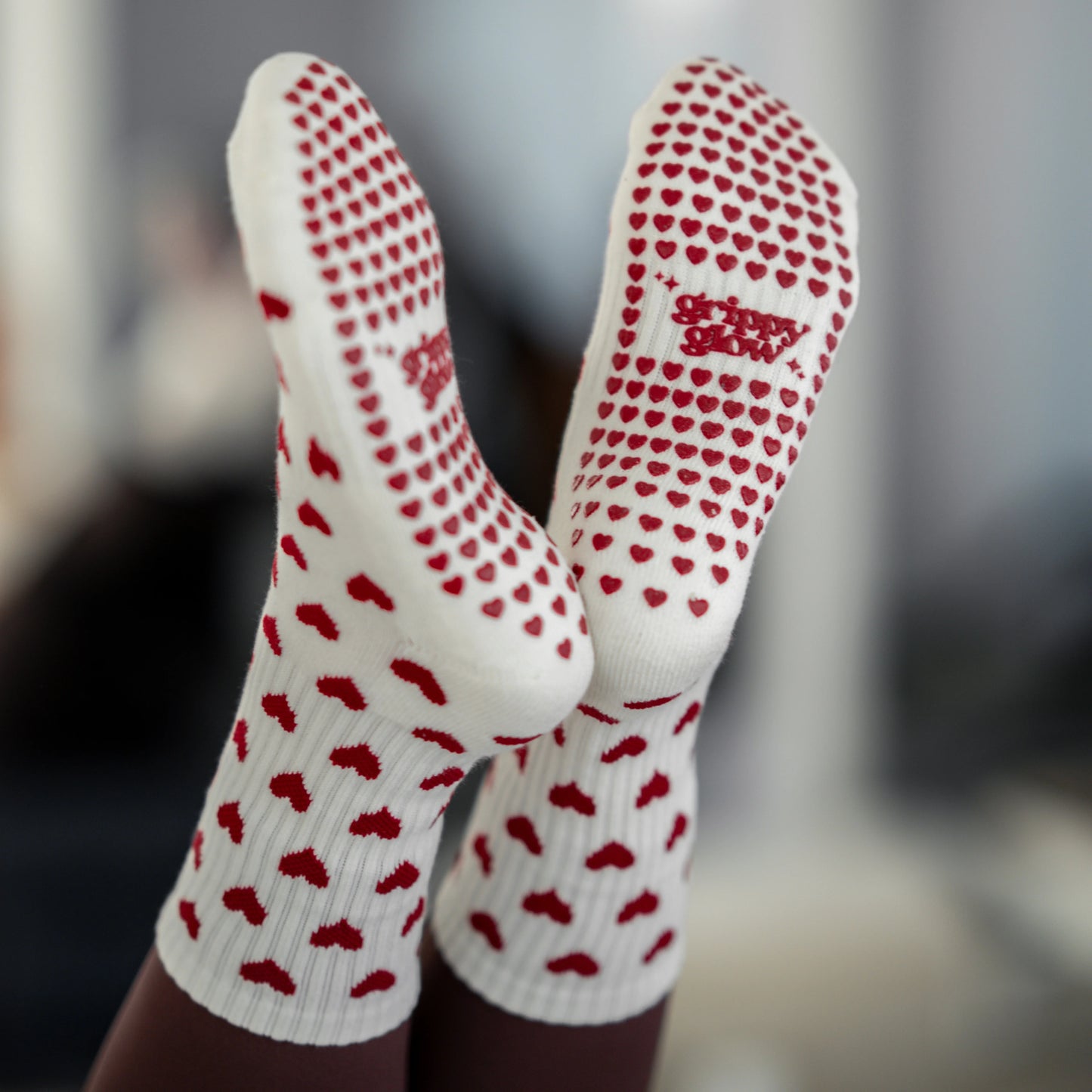 Crew Grip Socks full of hearts