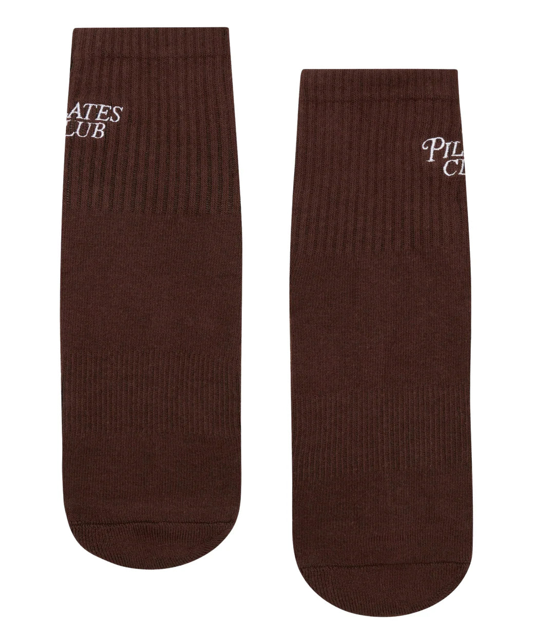 Crew Grip Socks Pilates Club brown