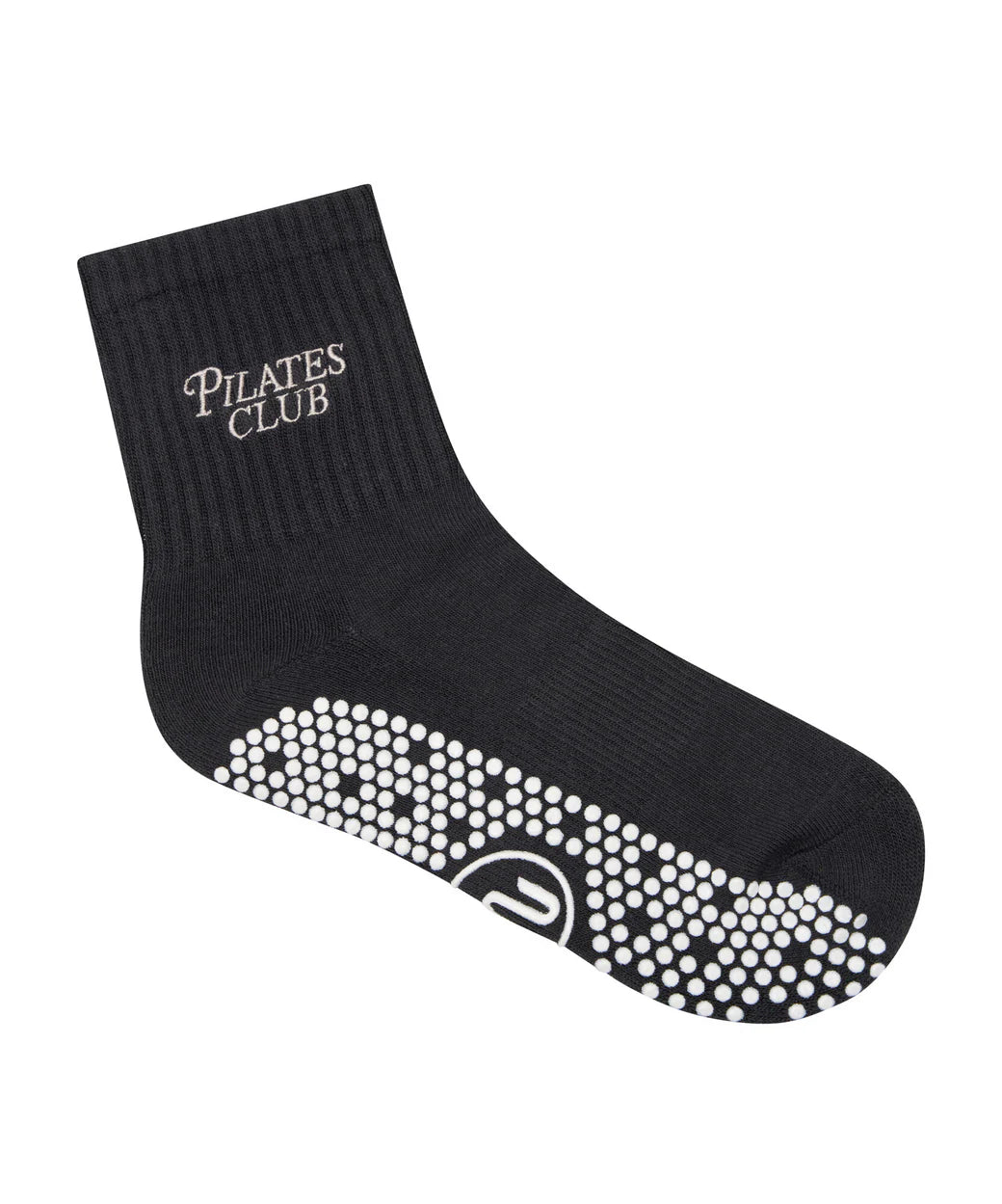 Produktbild der Move Active Pilates Club Ink Grip Sock in tiefem Blau mit weißem Logo, auf weißem Hintergrund