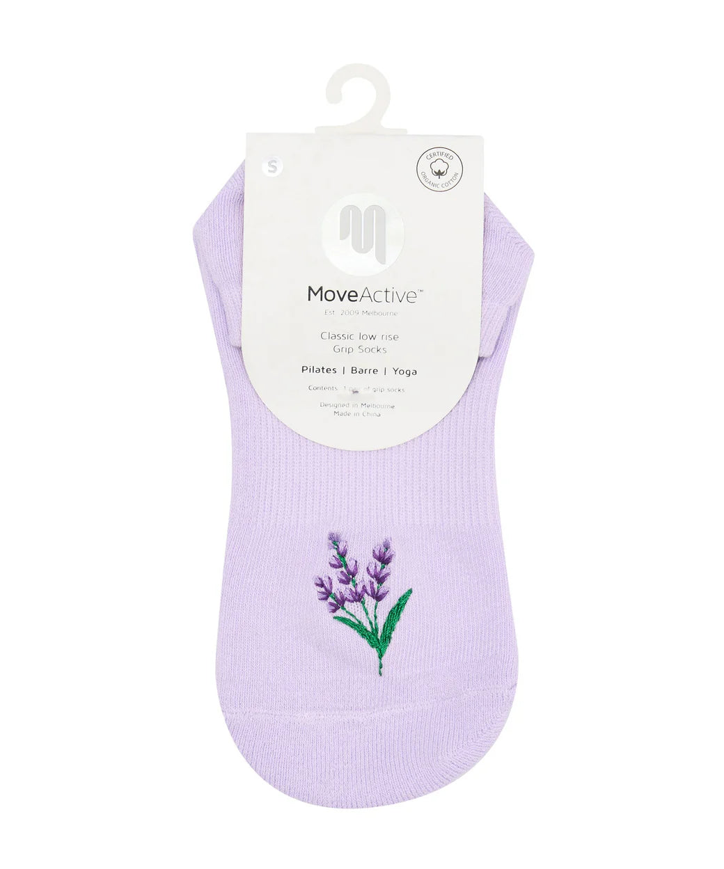Low Rise Crew Grip Socks lavender haze