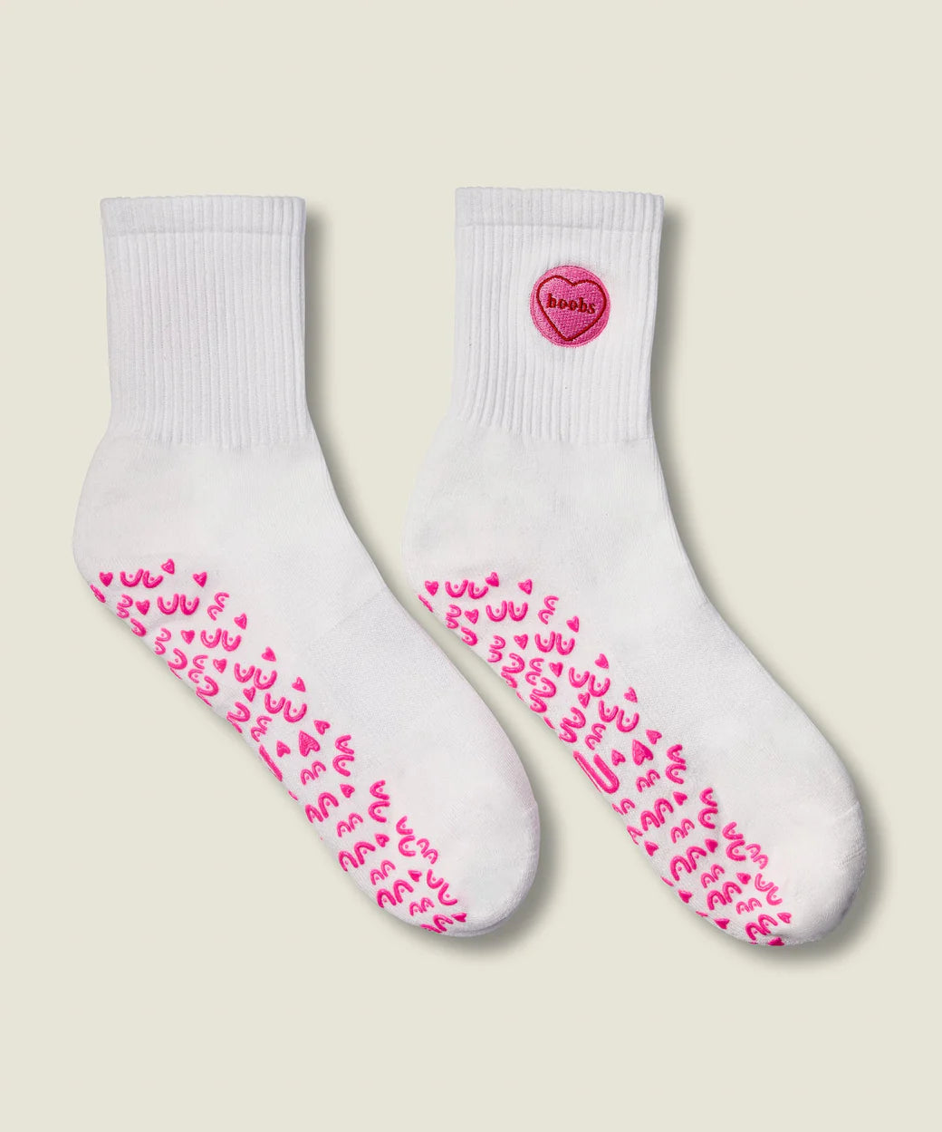 Crew Grip Socks I Heart Boobs Ivory