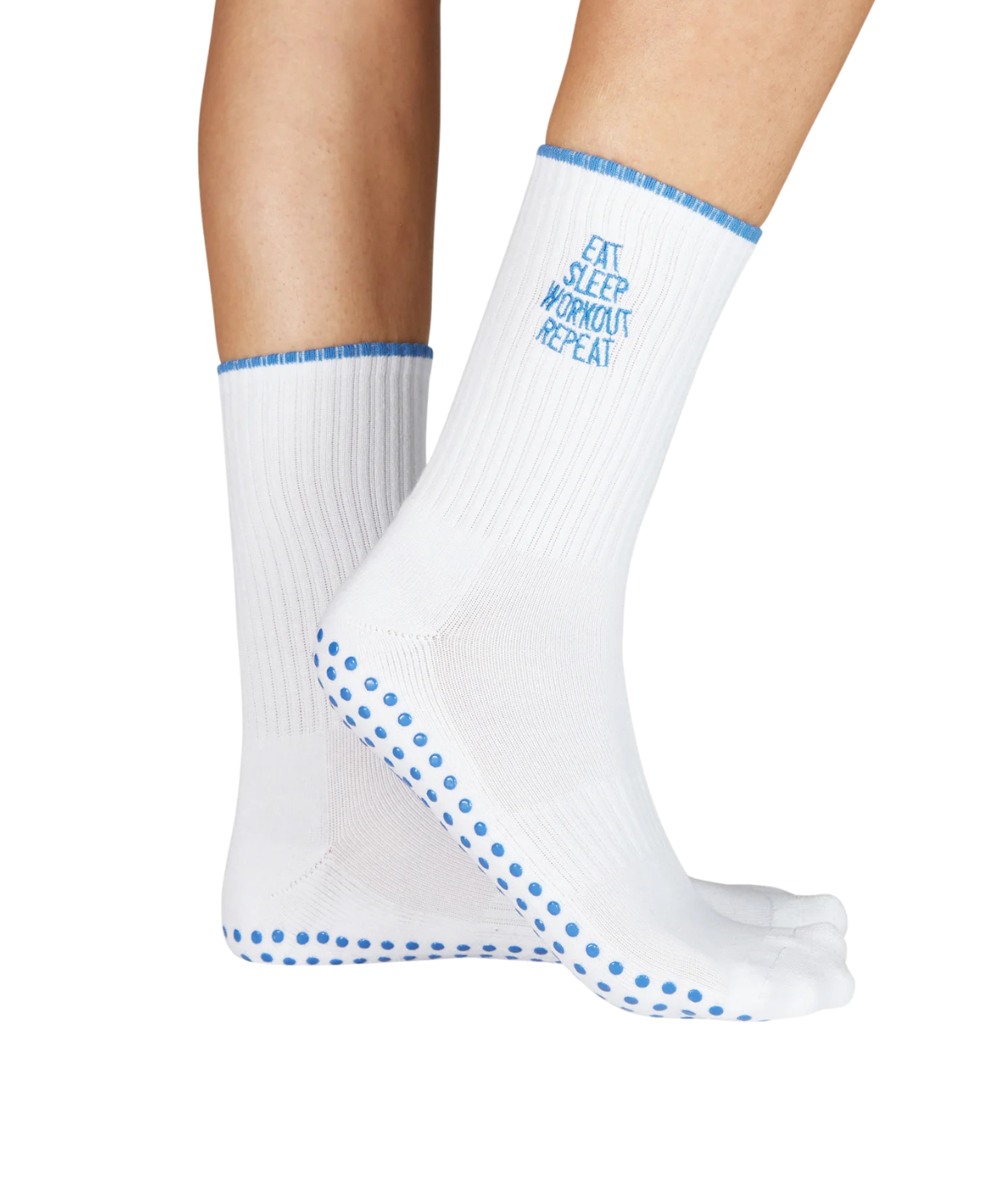 Souls. Grip Socken mit „Eat Sleep Workout Repeat“ Print