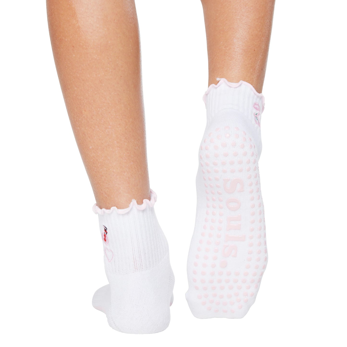 Sohle der Socken mit rutschfesten Noppen.