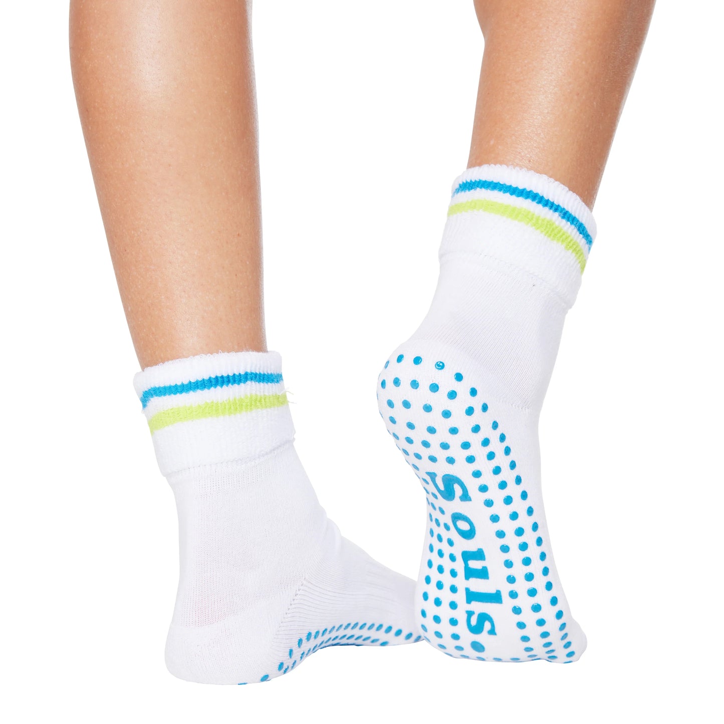 Sohle der Socken mit rutschfesten Noppen.