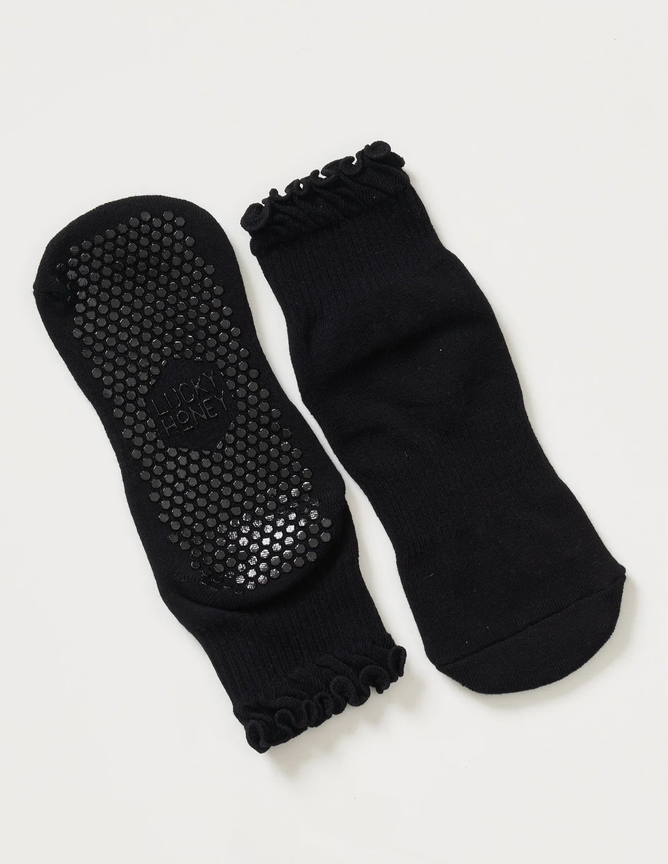 schwarze pilates anti rutsch socken