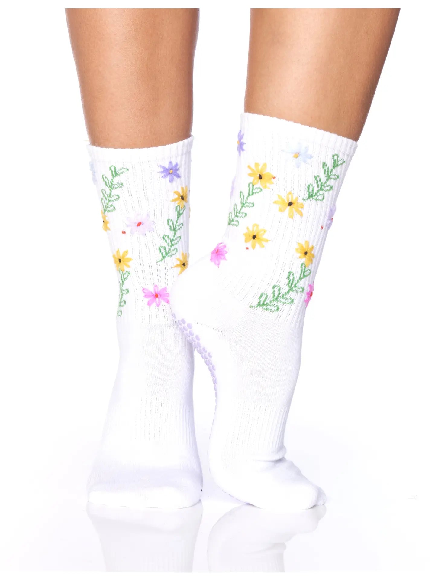 Blumenmuster auf Tube Socke