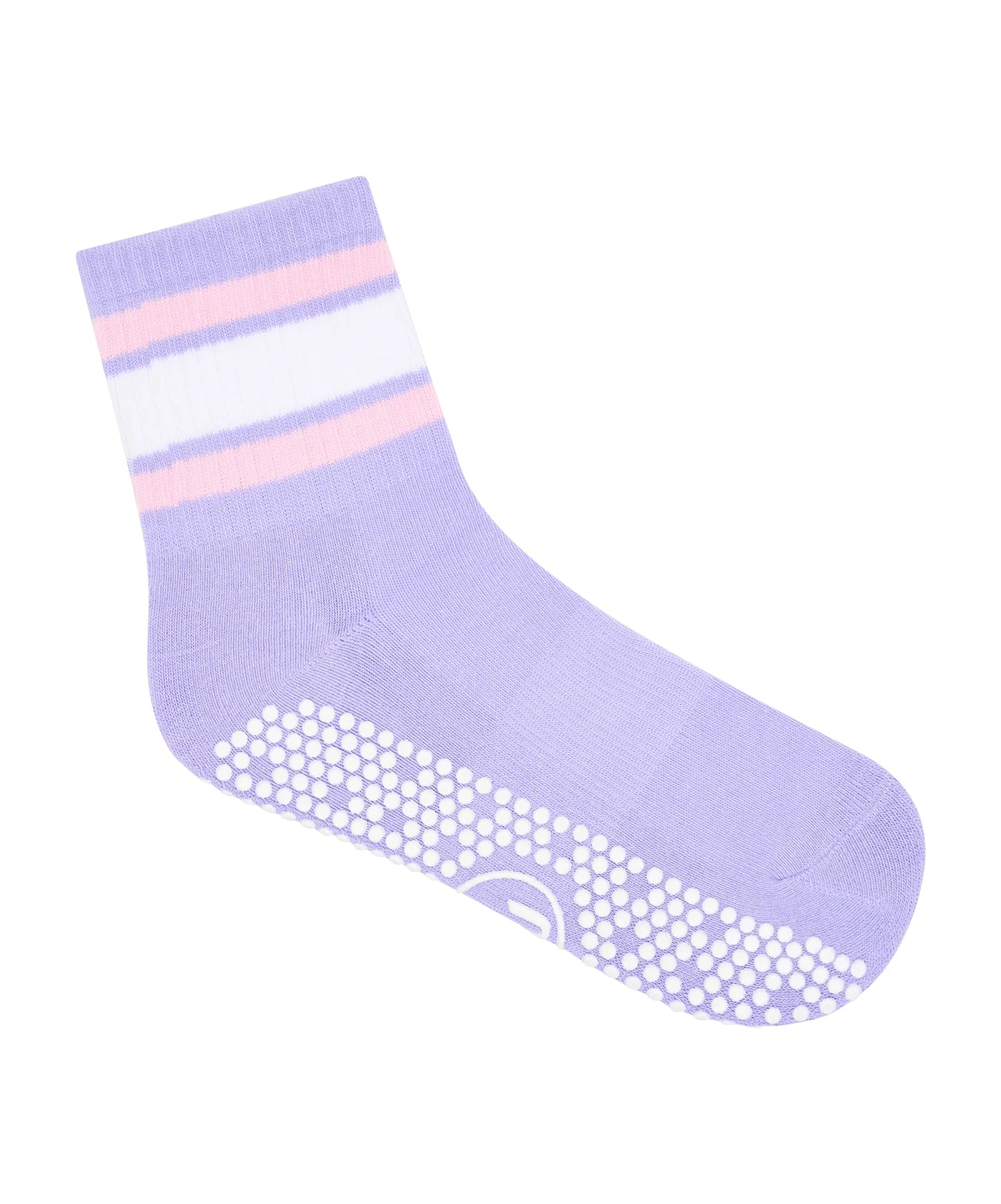 Crew Grip Socken mit lila Streifen in verschiedenen Tönen – Se