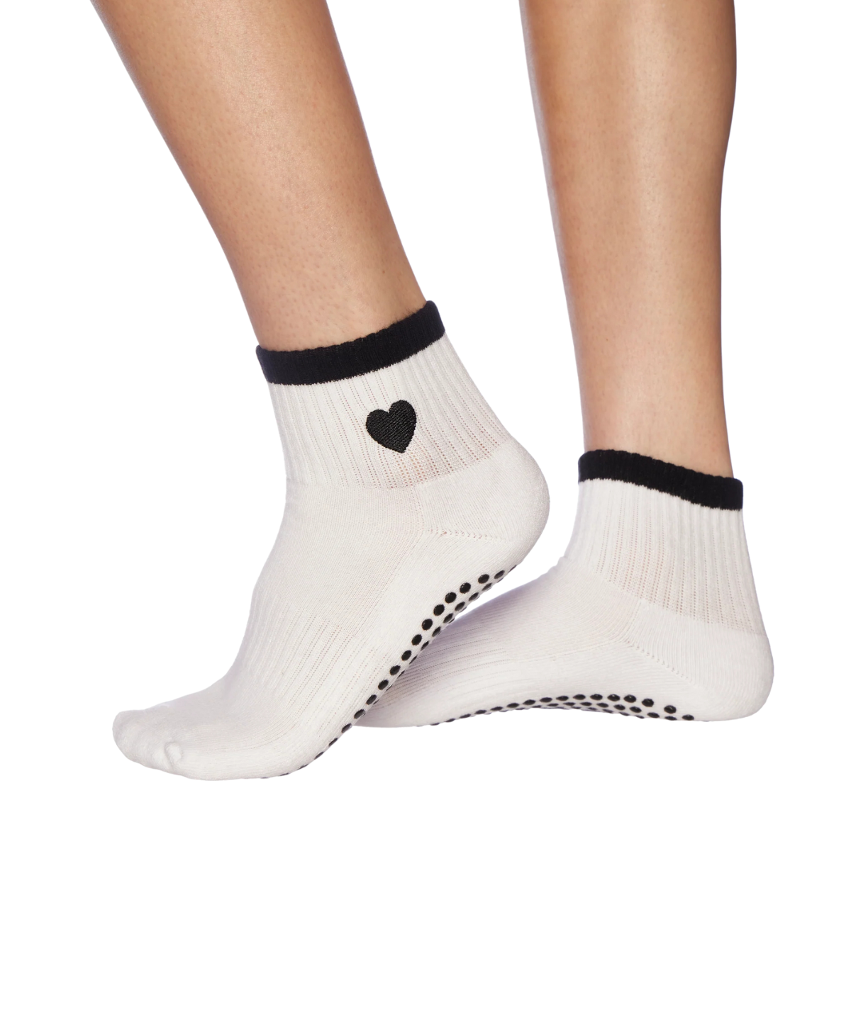 Black Heart Grip Socken – Anti-Rutsch für Pilates & Yoga