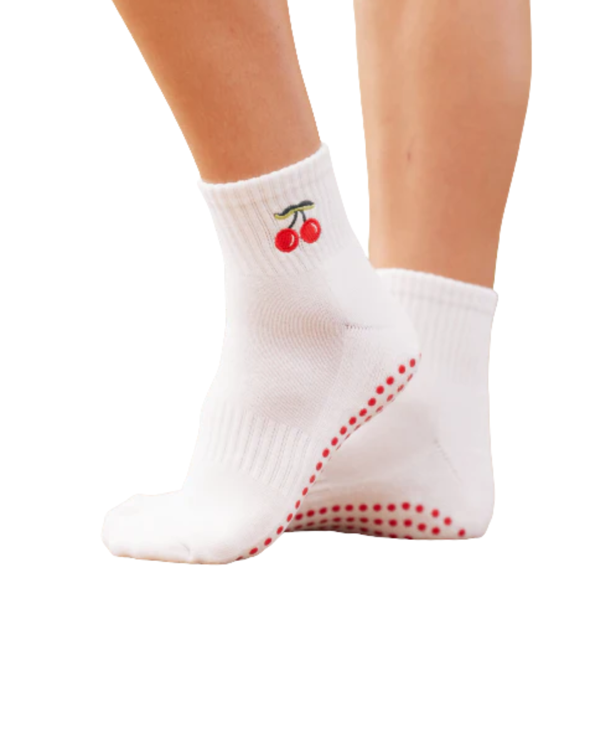 Very Cherry Grip Socken mit Kirschen – rutschfest für Barre & Pilates