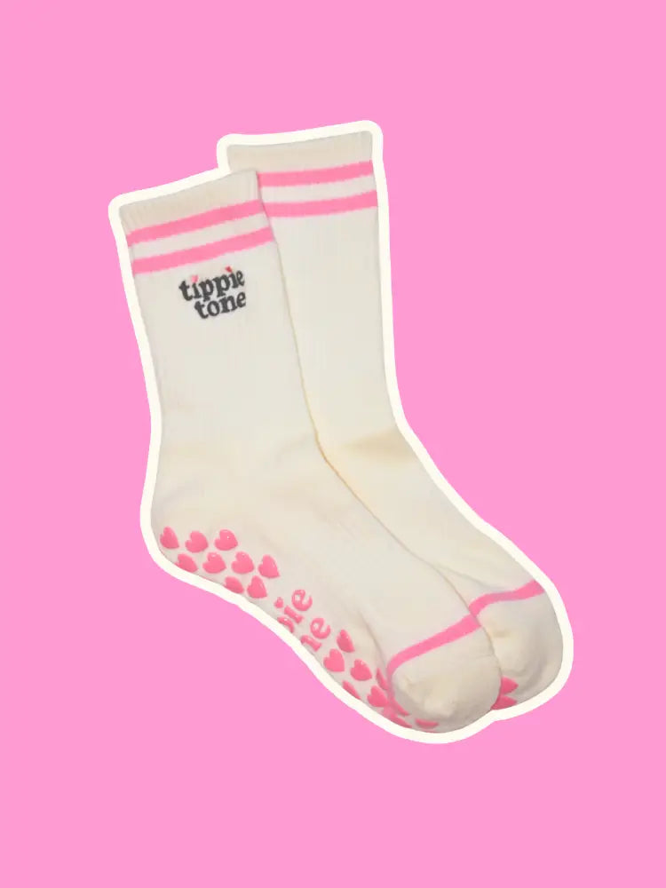 Pilates Socken pink herz