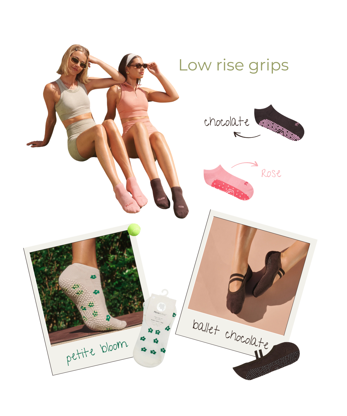 Low rise grip socks