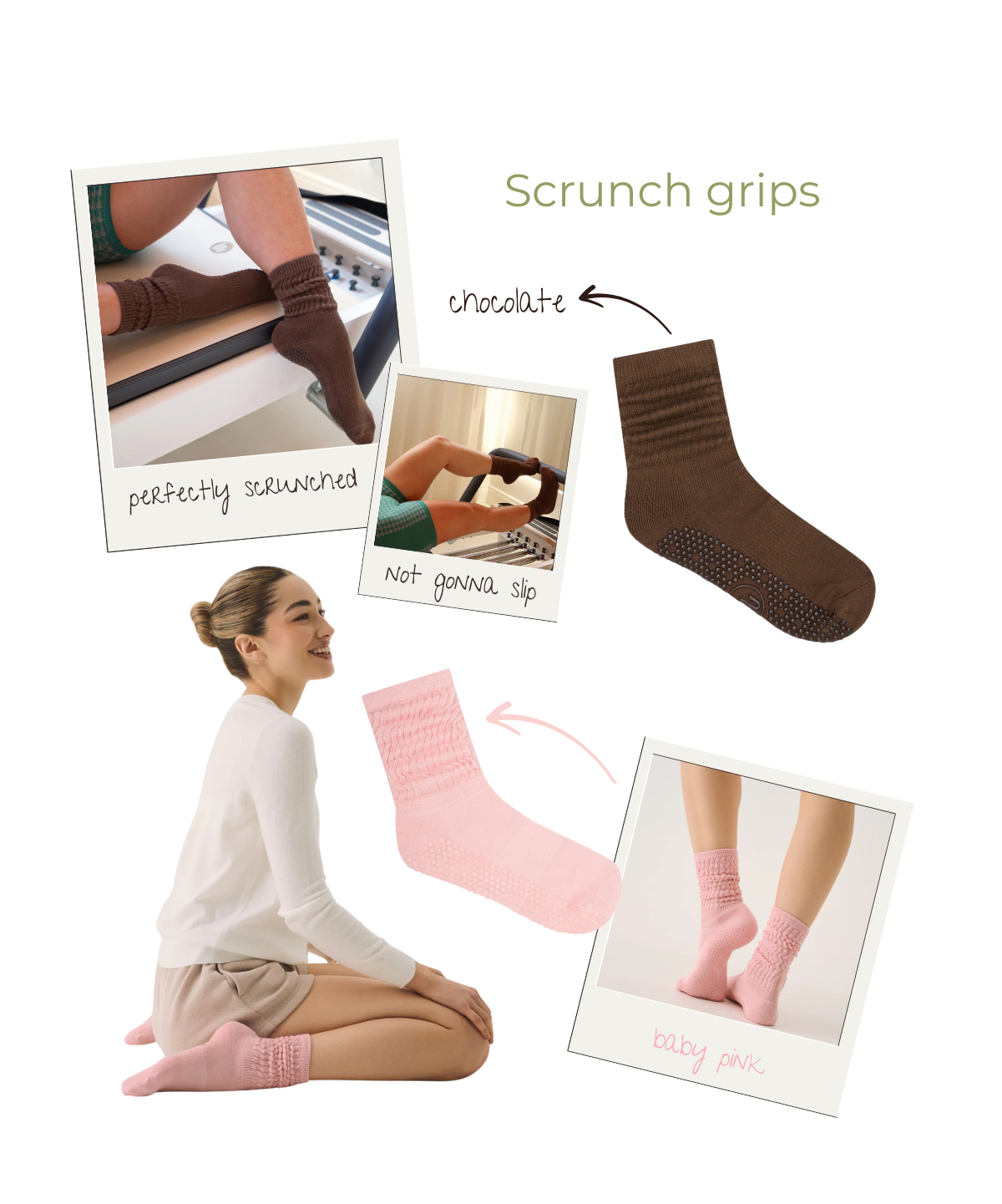 Scrunch grip socks