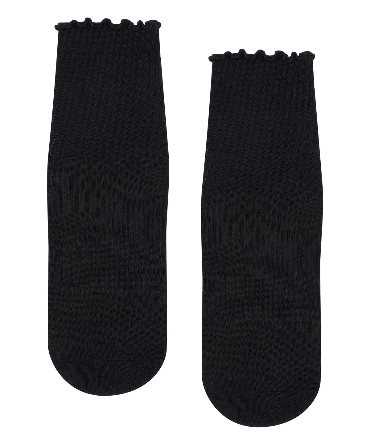 Pilates Socken schwarz mit Rüschen