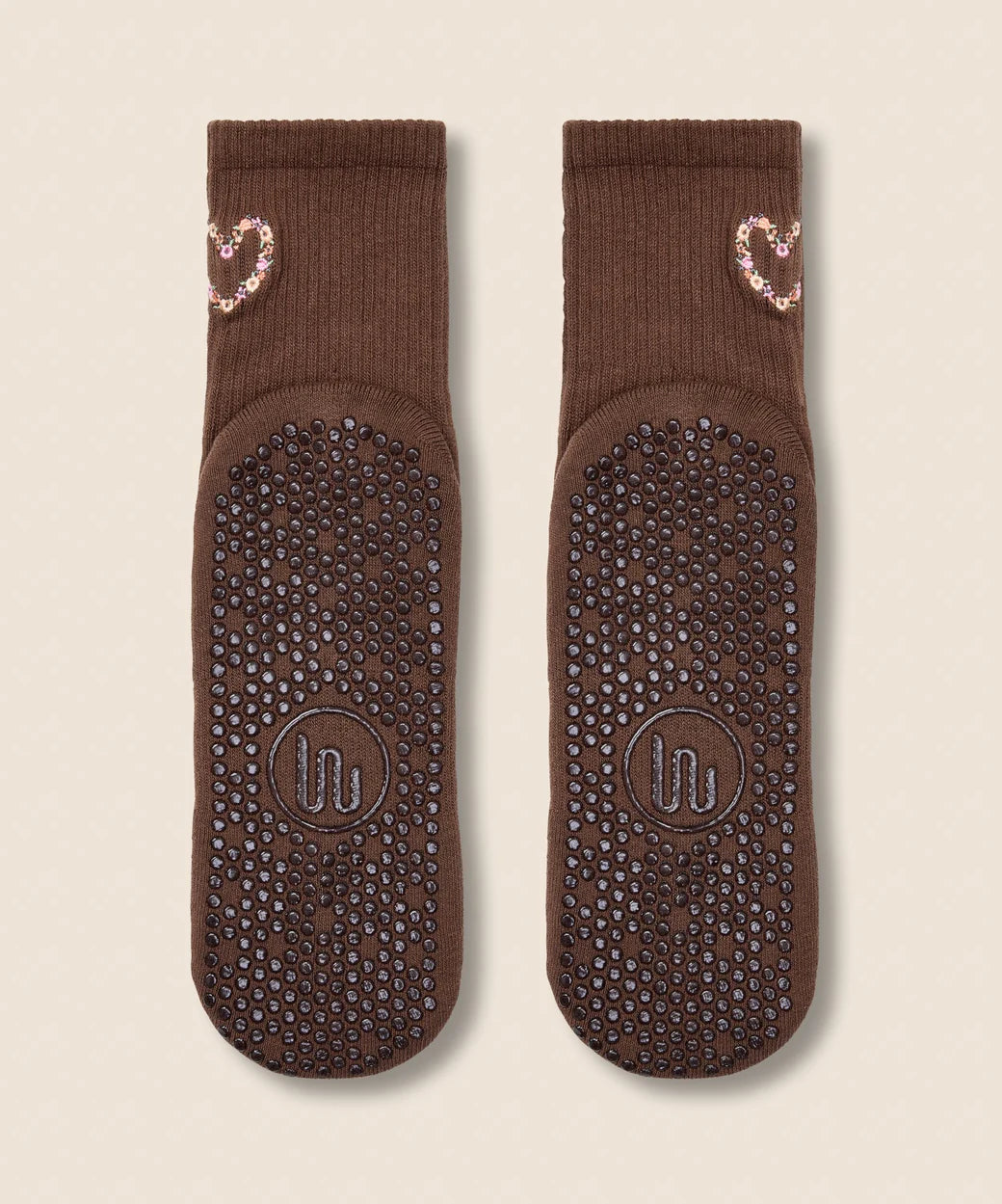 Anti-Rutsch-Sohle Heart Vine Brown