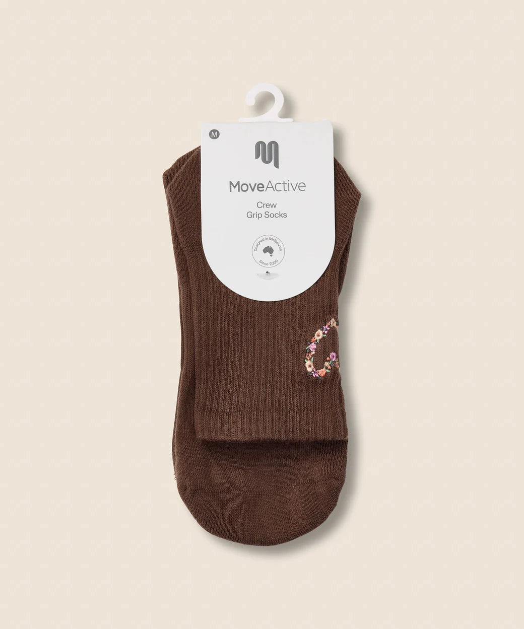 Crew Grip Socks heart vine brown
