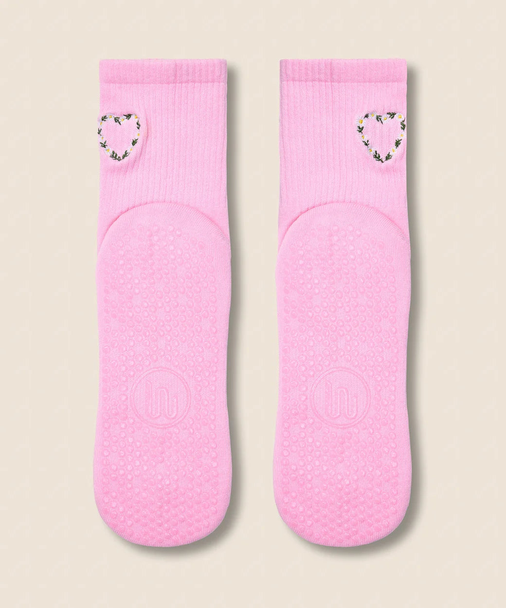 Anti-Rutsch-Sohle Heart Vine Pink