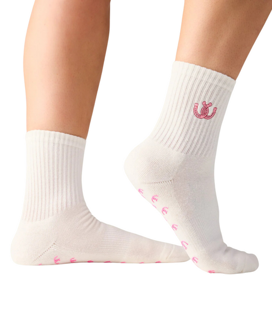 Crew Grip Socks Lucky Horseshoe Ivory