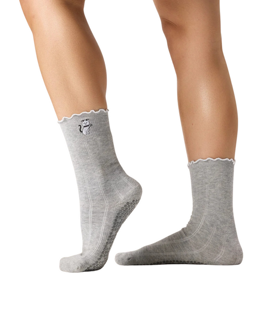 Crew Grip Socks Boo Kitty Frill