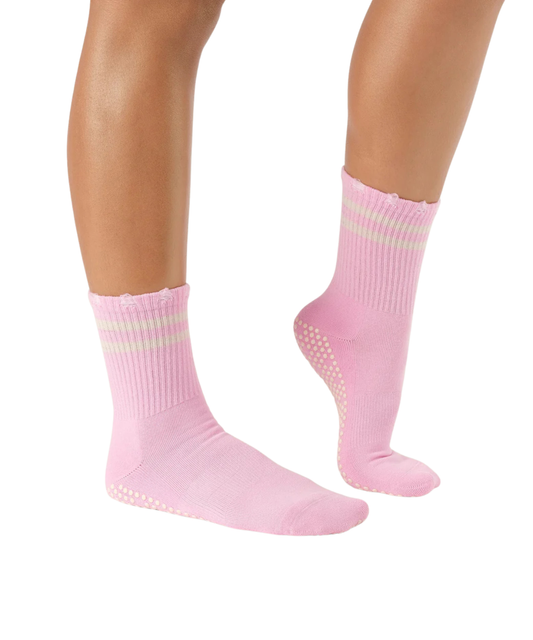 MoveActive Crew Grip Socks Edgy Cool Pink