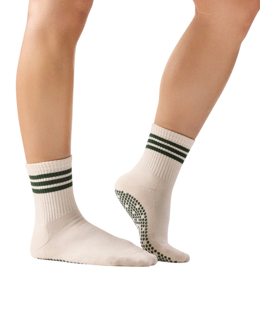 Crew Grip Socks Olive Stripe
