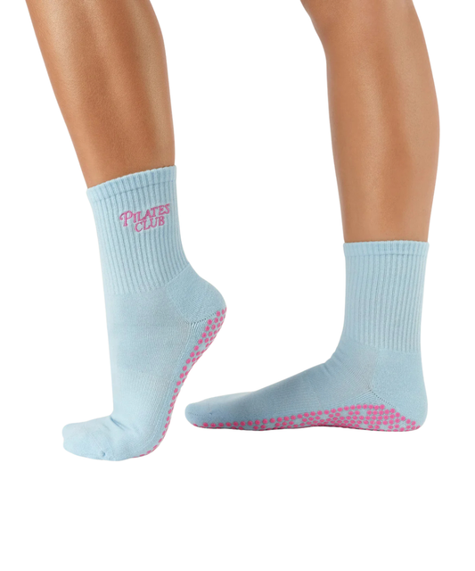 MoveActive Crew Grip Socks Pilates Club Blue