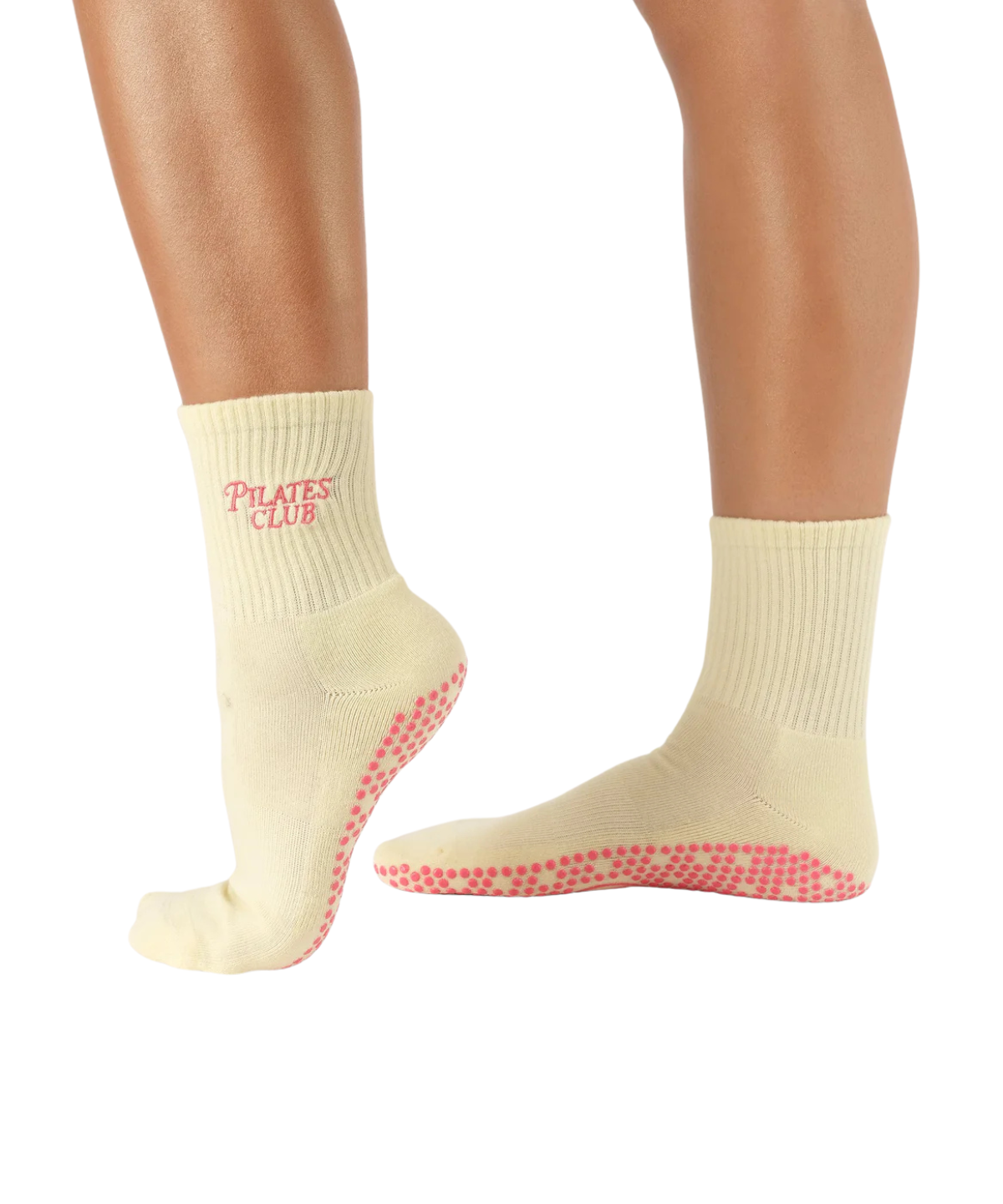 MoveActive Crew Grip Socks Pilates Club Yellow