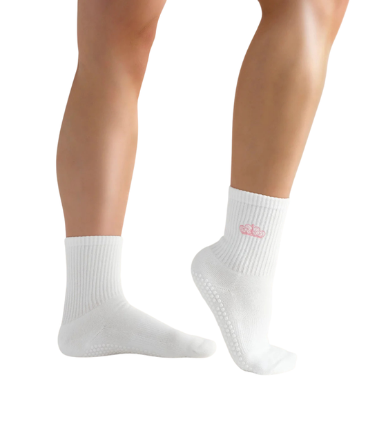 MoveActive Crew Grip Socks Pink Crown