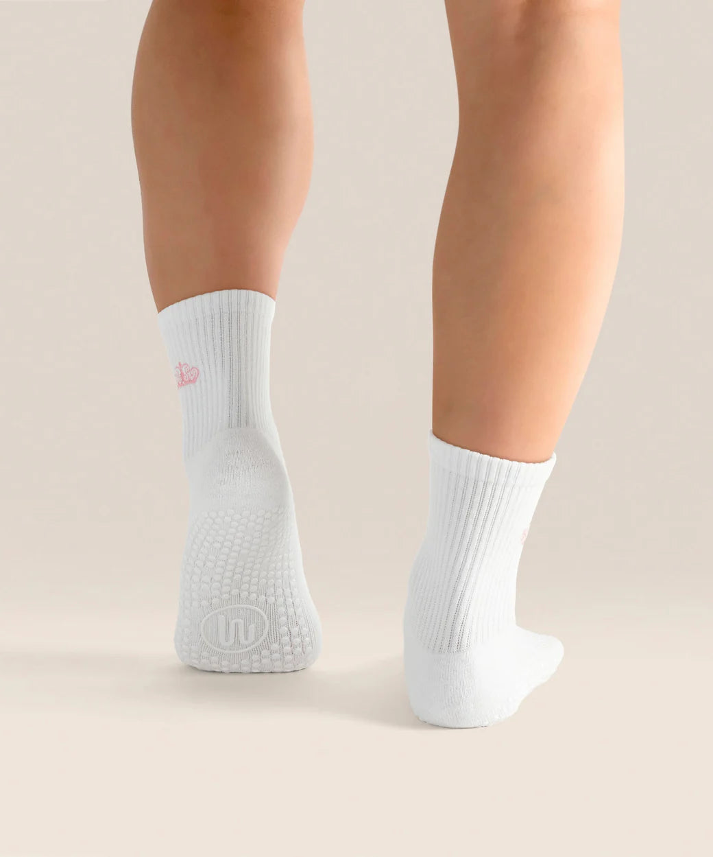 Pilates Socken mit Crown Stickerei