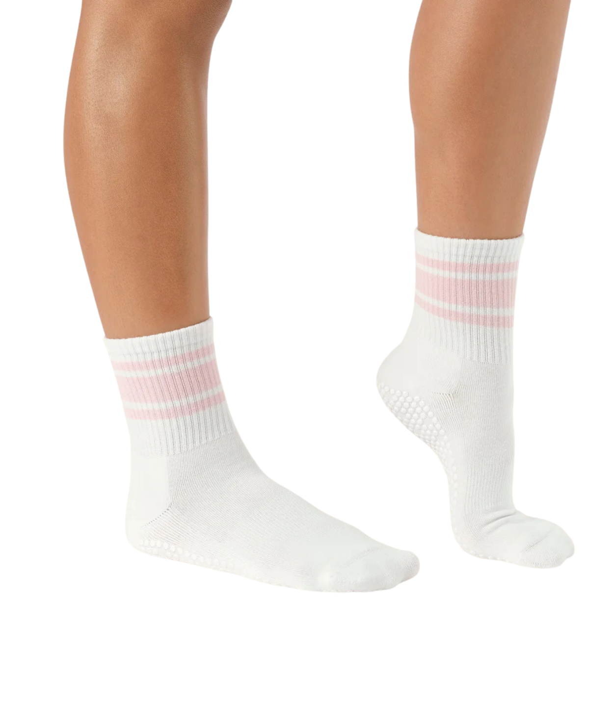 MoveActive Crew Grip Socks Pink Stripes