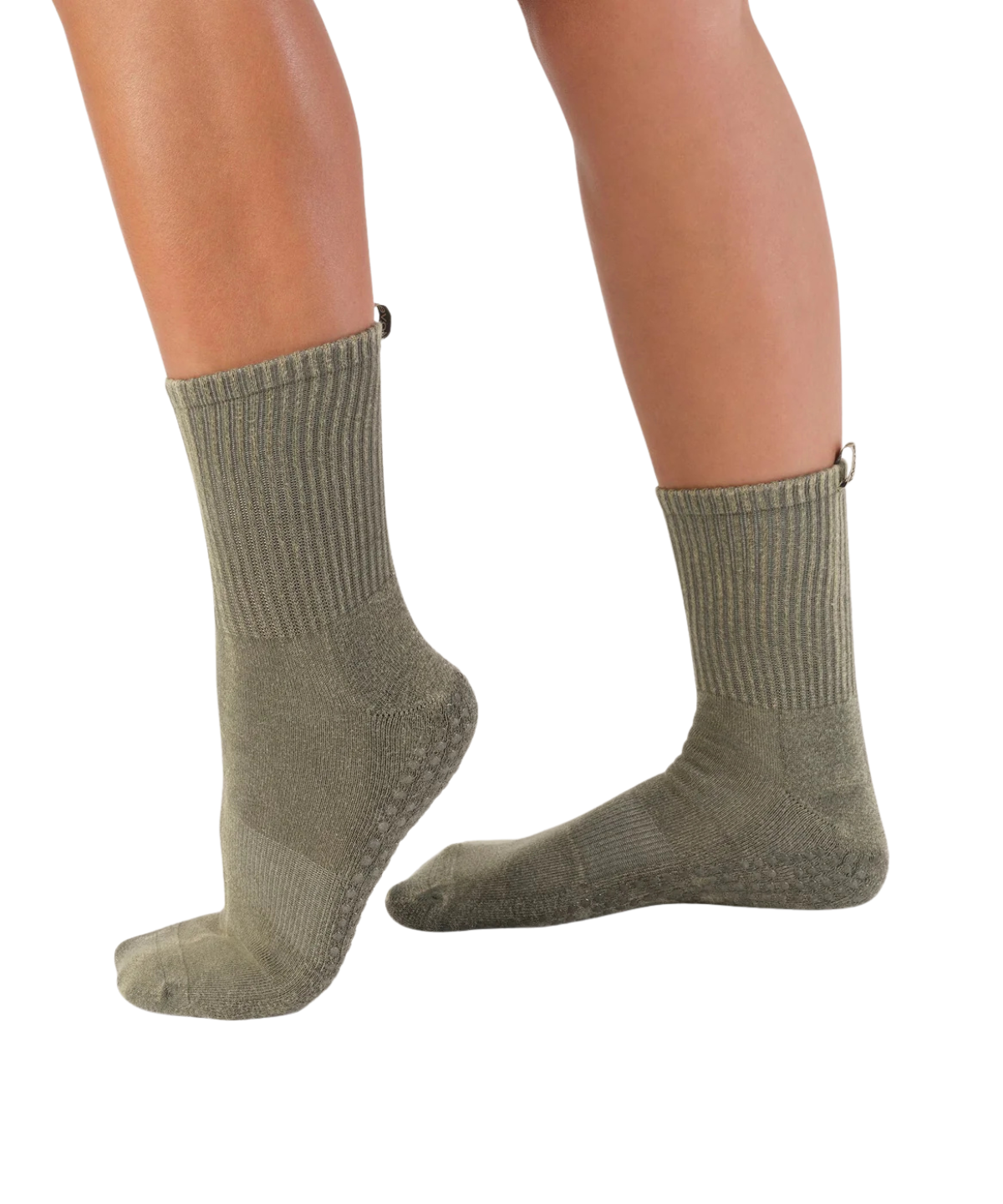 MoveActive Crew Grip Socks Vintage Rib Khaki
