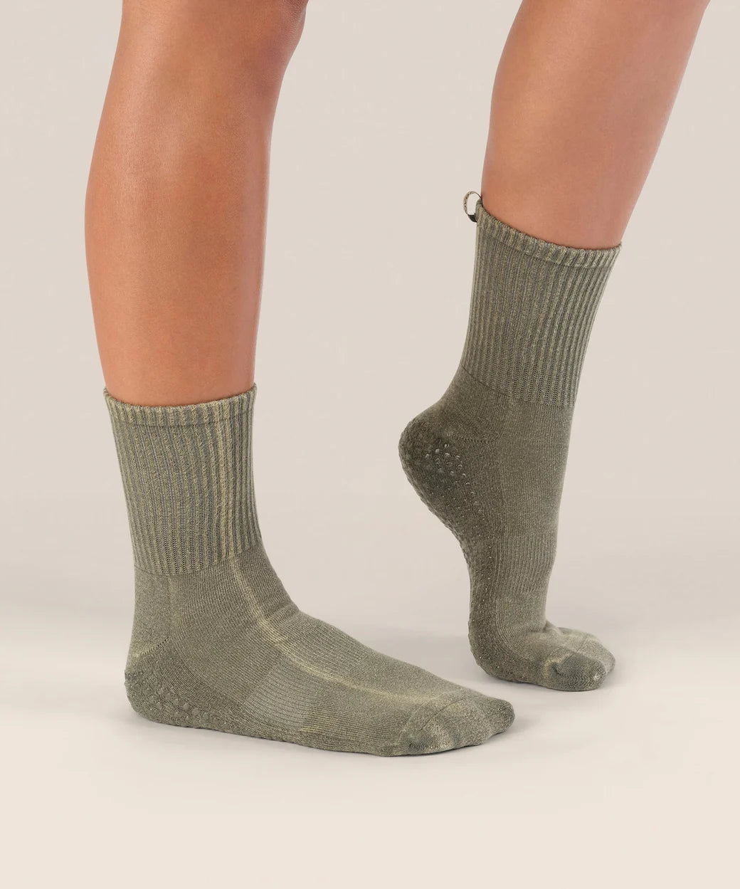 Crew Grip Socks vintage rib khaki