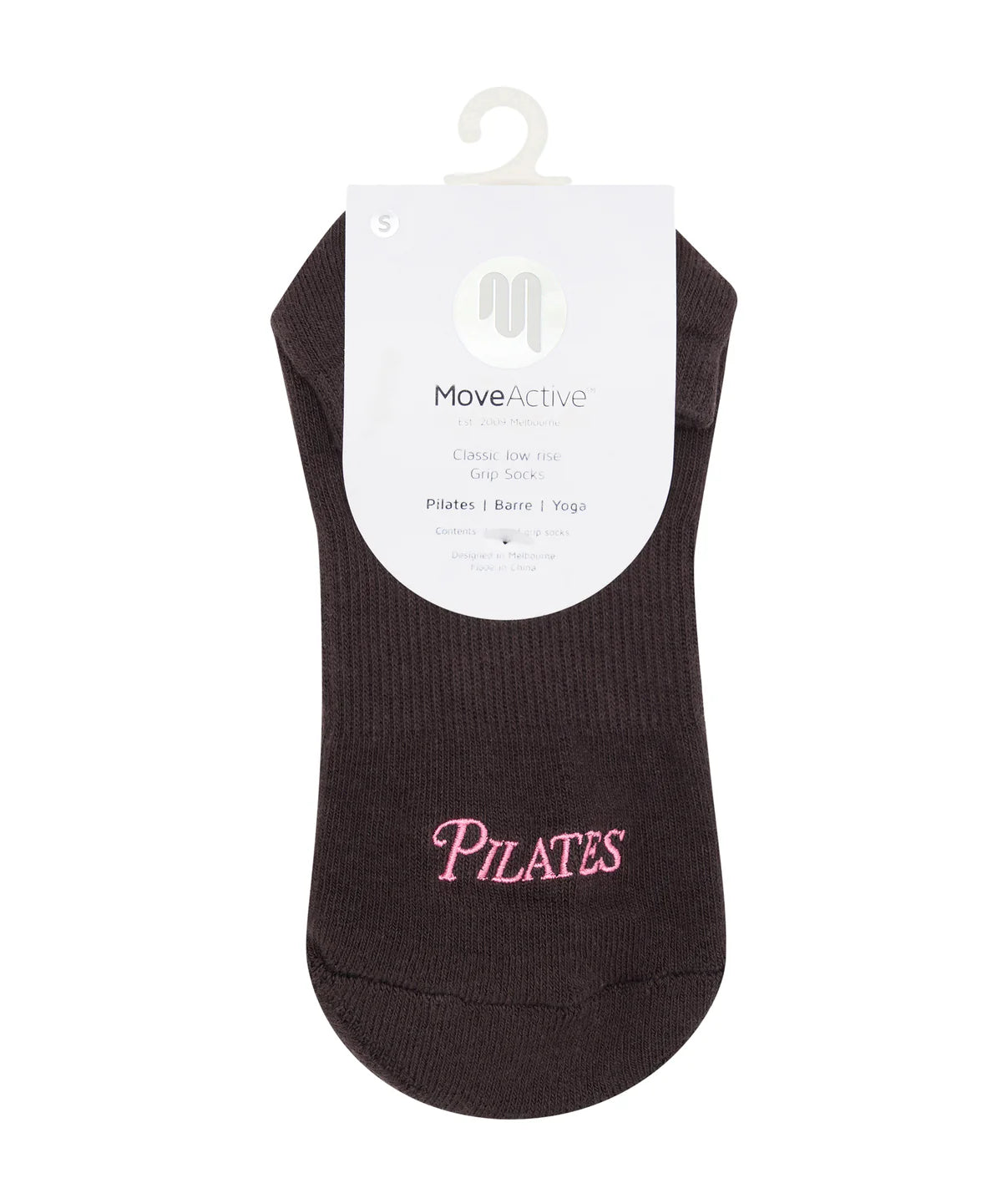 Pilates Club Low Rise Grip Socks chocolate