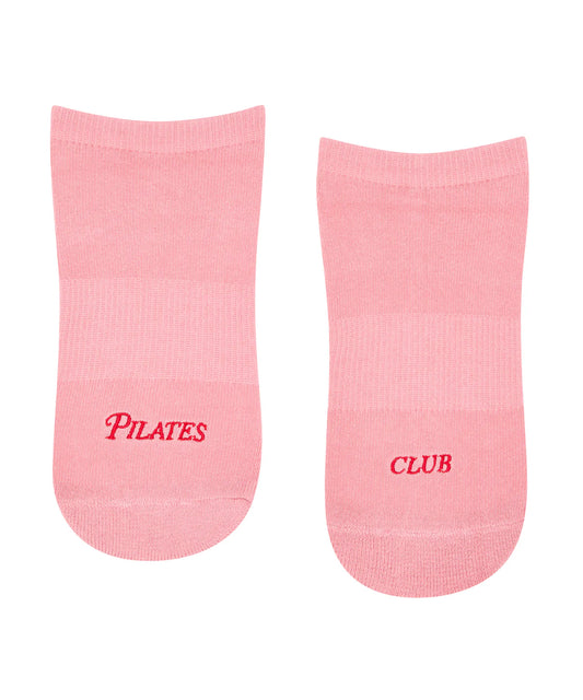 Pilates Club Low Rise Grip Socks rose