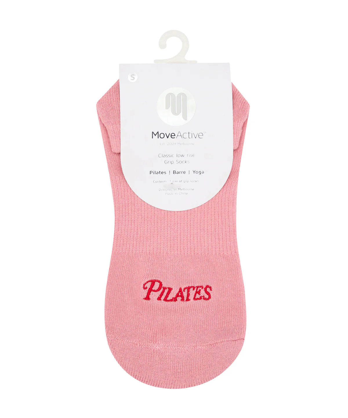 Pilates Club Low Rise Grip Socks rose