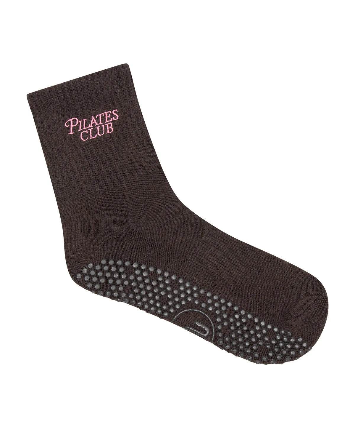 Pilates Club Crew Grip Socks chocolate