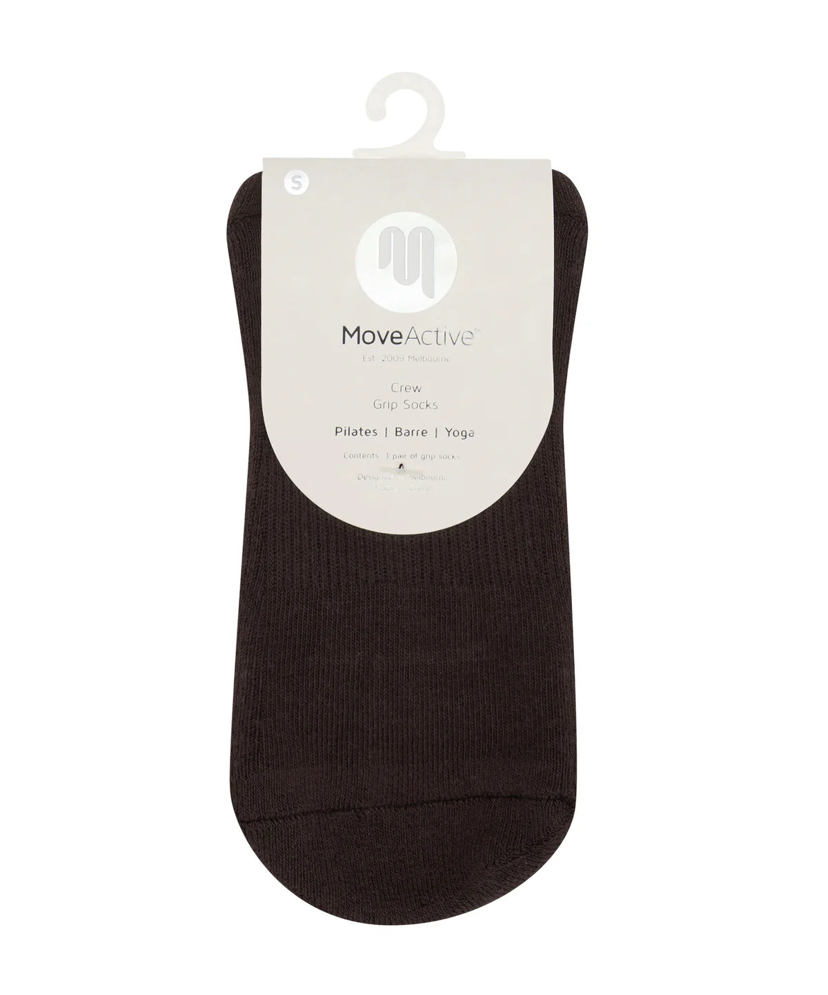 Pilates Club Crew Grip Socks chocolate