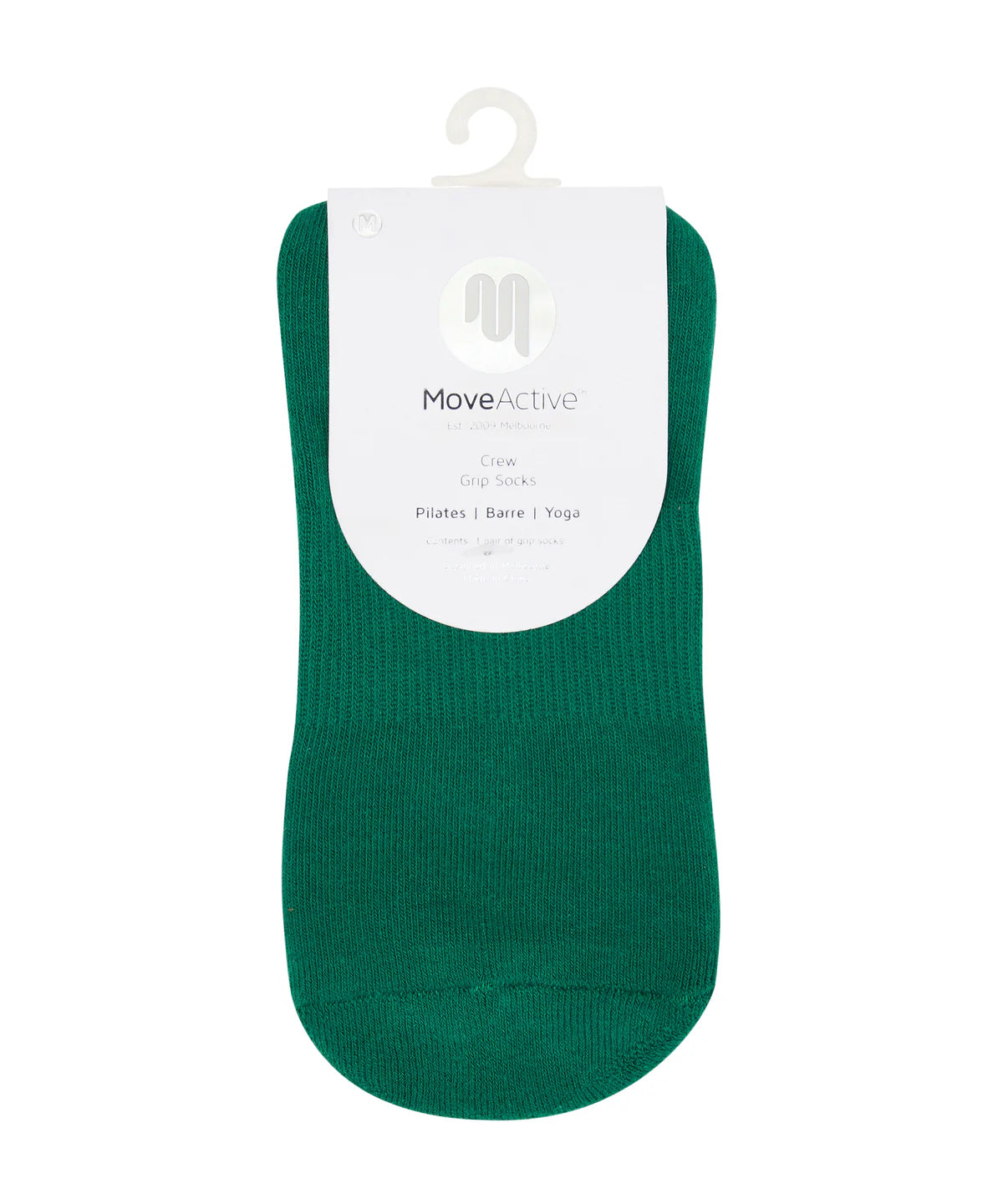 Pilates Club Crew Grip Socks emerald