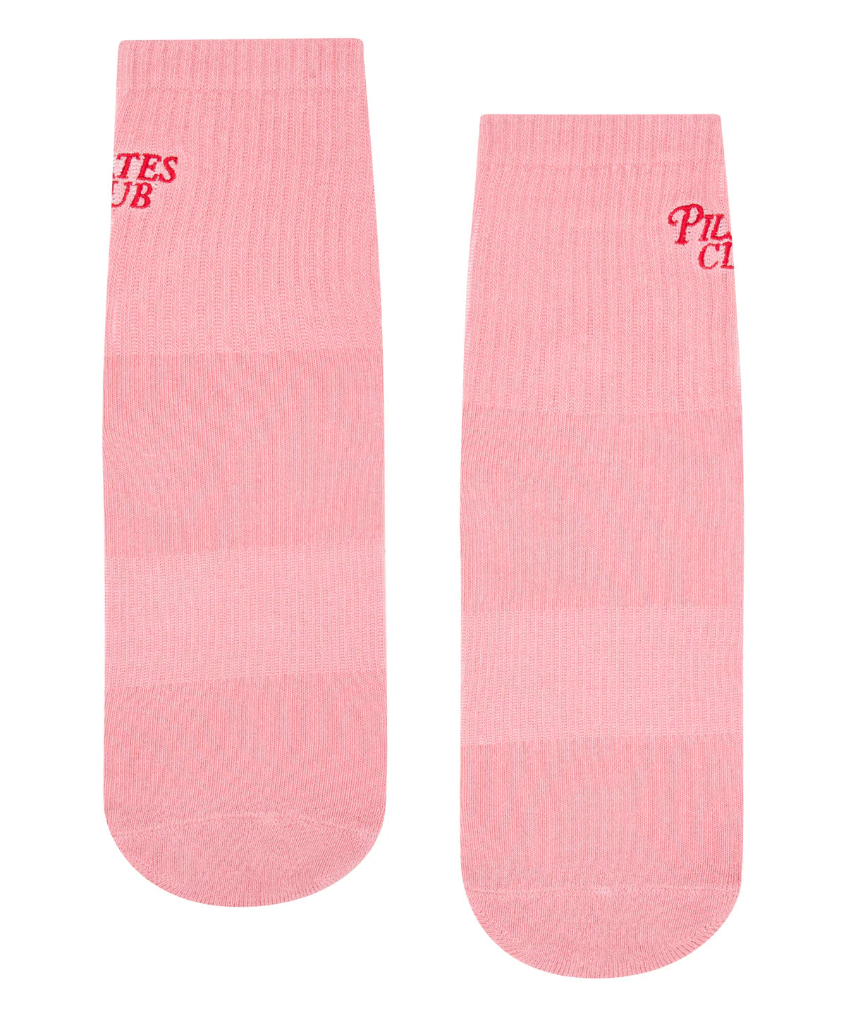 Pilates Club Crew Grip Socks rose