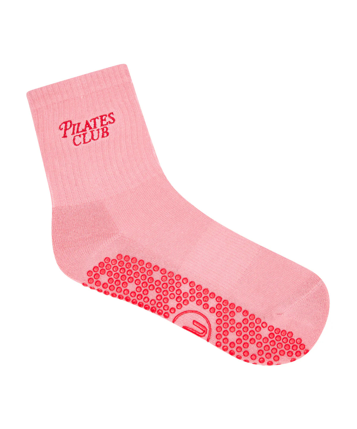 Pilates Club Crew Grip Socks rose