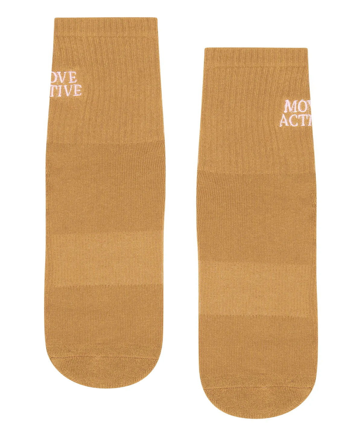 Move Active Crew Grip Socks camel