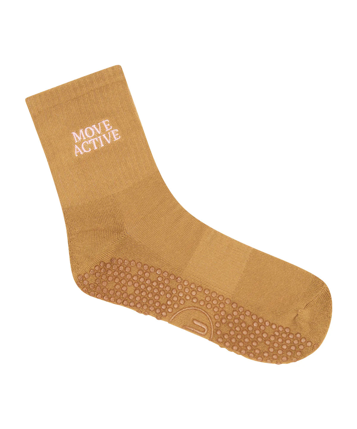 Move Active Crew Grip Socks camel