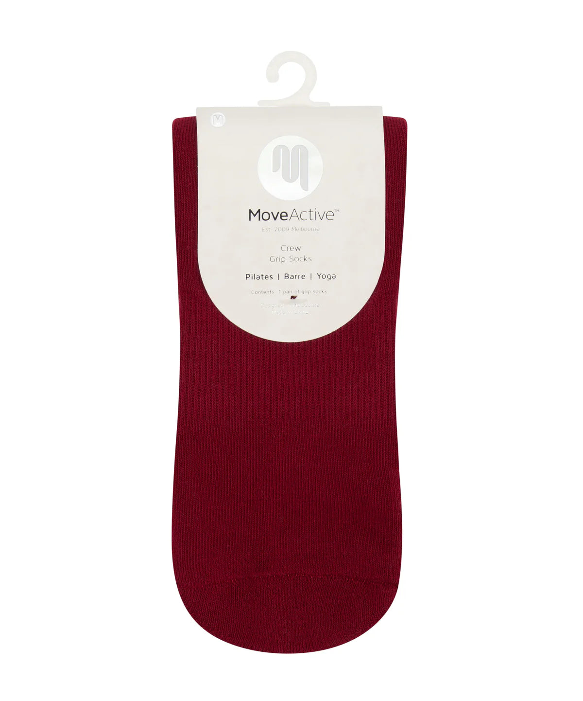 Move Active Crew Grip Socks crimson