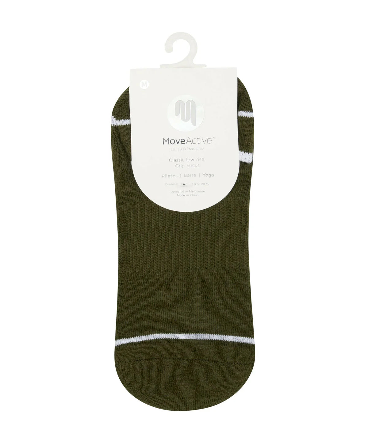 Low Rise Grip Socks khaki stripe