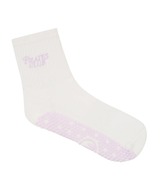 Move Active Crew Grip Socks Pilates Club ivory