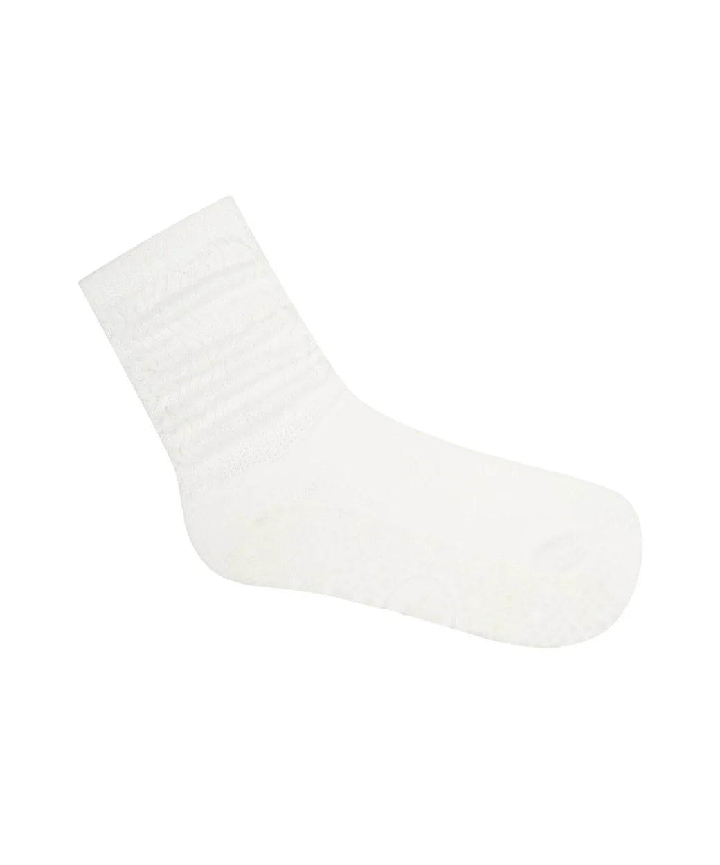 Ivory Scrunch Pilates Socken mit Anti-Rutsch-Sohle